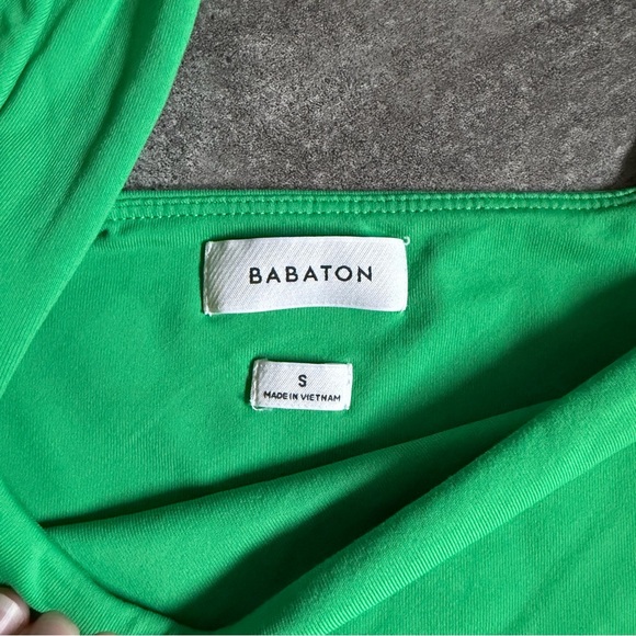 Babaton Aritzia sz S Squareneck Longsleeve Bodysuit Green - Picture 6 of 7
